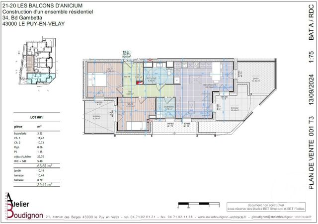 Appartement T3 à vendre - 4 pièces - 66.65 m2 - LE PUY EN VELAY - 43 - AUVERGNE - Century 21 L'Agence Du Velay