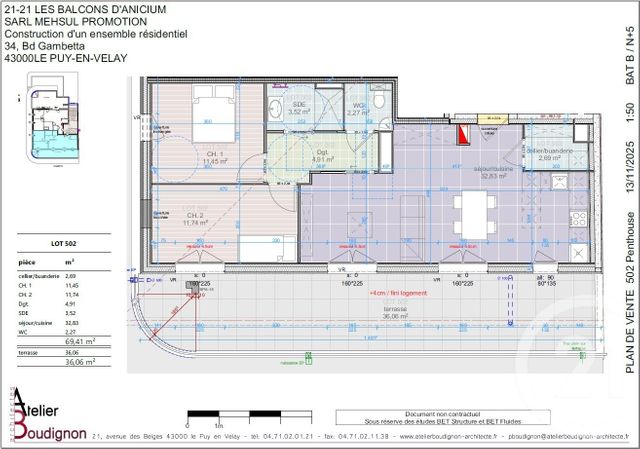 Appartement T3 à vendre - 4 pièces - 69.41 m2 - LE PUY EN VELAY - 43 - AUVERGNE - Century 21 L'Agence Du Velay